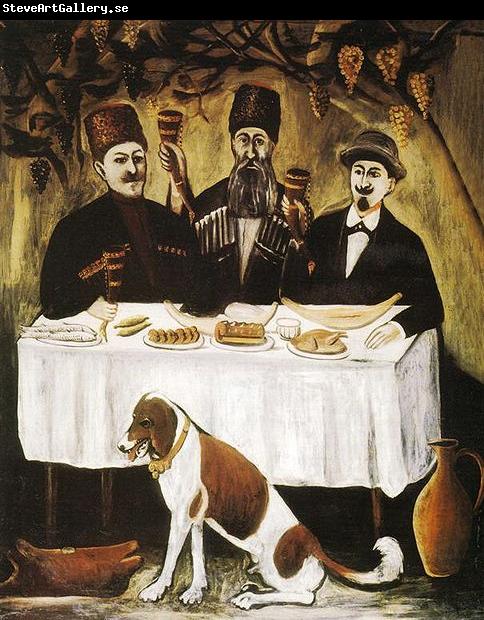 Niko Pirosmanashvili Feast in the Grape Pergola or Feast of Three Noblemen